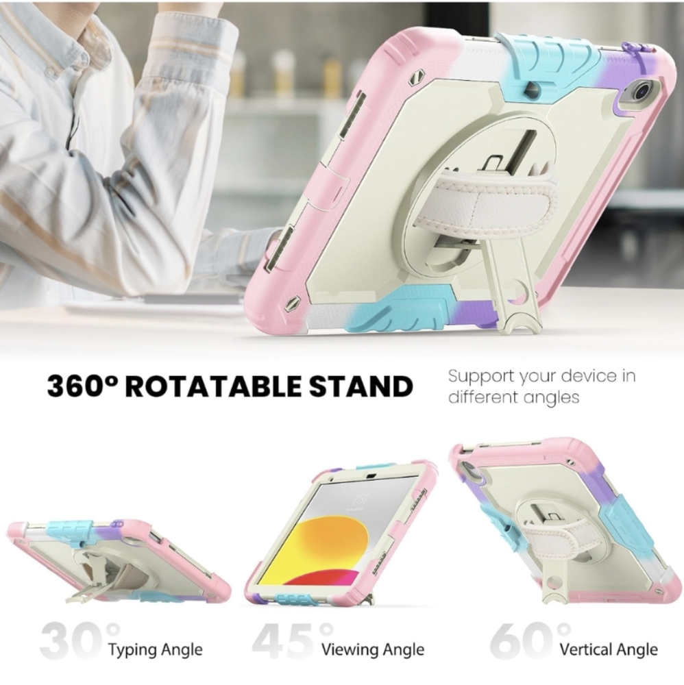 iPad Case for iPad Air 4th Generation 2020 10.9" 360 Rotating Case